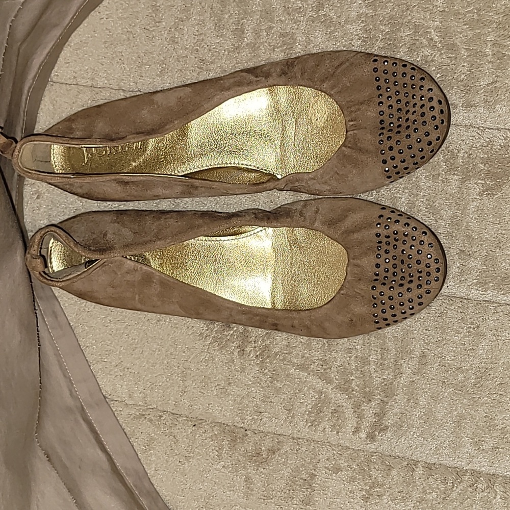 Tan J.Crew flats size 6